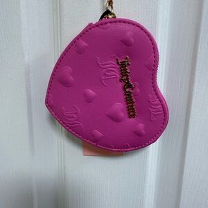 NWT Juicy Couture Pink Heart-Shaped Coin Purse
